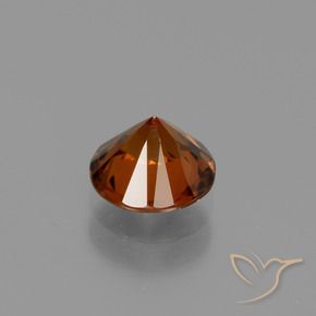 Zircão laranja avermelhado Natural 1.49ct, Redondo, VVS