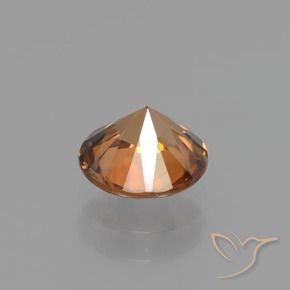 Zircão Laranja Médio Natural 1.50ct, Redondo, VVS-VS