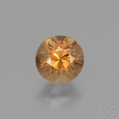 1.31ct Natural ferrugem laranja Zircão, Redondo, VVS-VS