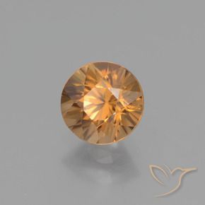 Zircão ferrugem laranja Natural 1.31ct, Redondo, VVS-VS