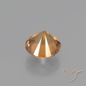 Zircão ferrugem laranja Natural 1.31ct, Redondo, VVS-VS