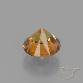 Zircão Laranja Médio Natural 1.59ct, Redondo, VVS