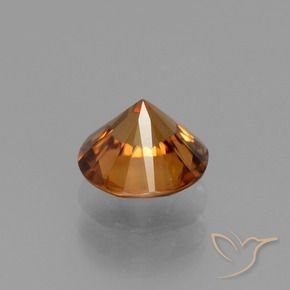 Zircão terra laranja Natural 1.37ct, Redondo, VS