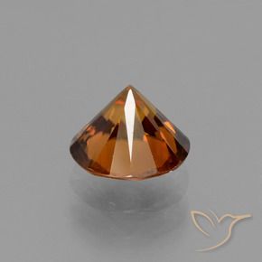 Zircão Laranja amarelado Natural 1.46ct, Redondo, VVS