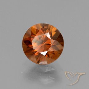 Zircão laranja avermelhado Natural 1.49ct, Redondo, VS