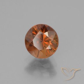 Zircão Laranja Profundo Natural 1.35ct, Redondo, VS