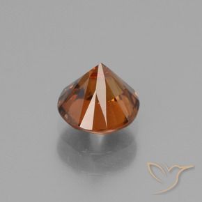 Zircão Laranja Profundo Natural 1.35ct, Redondo, VS
