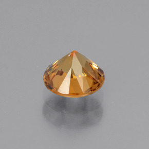 Zircão laranja natural 1,22ct, corte redondo, VVS-VS