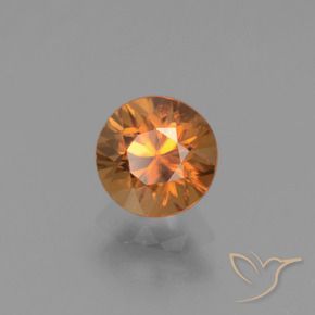 Zircão Laranja Médio Natural 1.12ct, Redondo, VVS