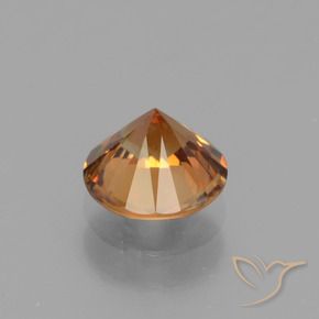 Zircão Laranja Profundo Natural 1.63ct, Redondo, VS