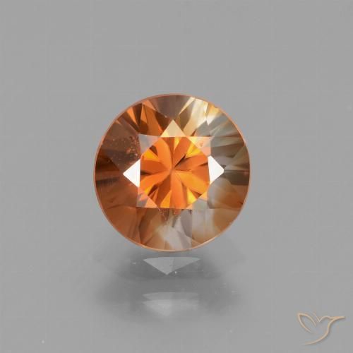 1.47ct Natural Laranja Médio Zircão, Redondo, VVS