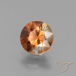 Zircão Laranja Médio Natural 1.47ct, Redondo, VVS