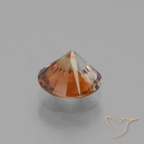 Zircão Laranja Médio Natural 1.47ct, Redondo, VVS