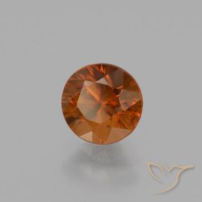 Zircão âmbar laranja Natural 1.69ct, Redondo, VS