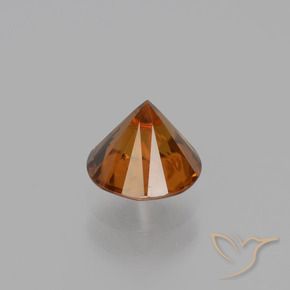 Zircão âmbar laranja Natural 1.69ct, Redondo, VS