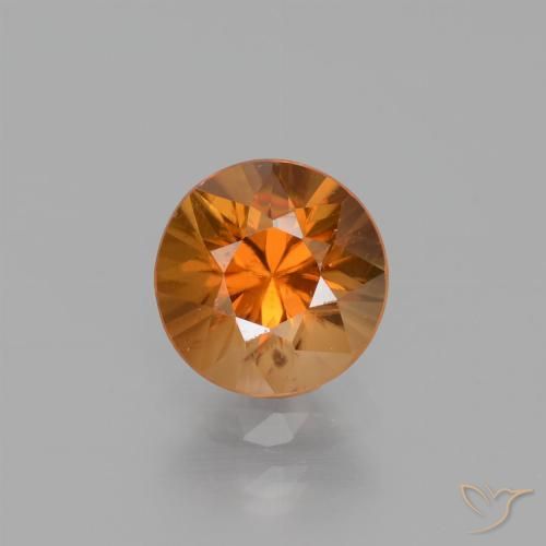 1.51ct Natural Laranja terroso Zircão, Redondo, VS