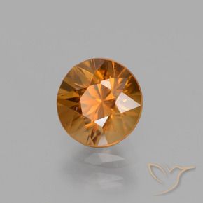 Zircão Laranja terroso Natural 1.51ct, Redondo, VS
