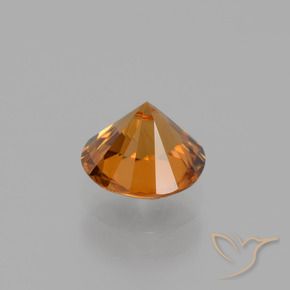 Zircão Laranja terroso Natural 1.51ct, Redondo, VS