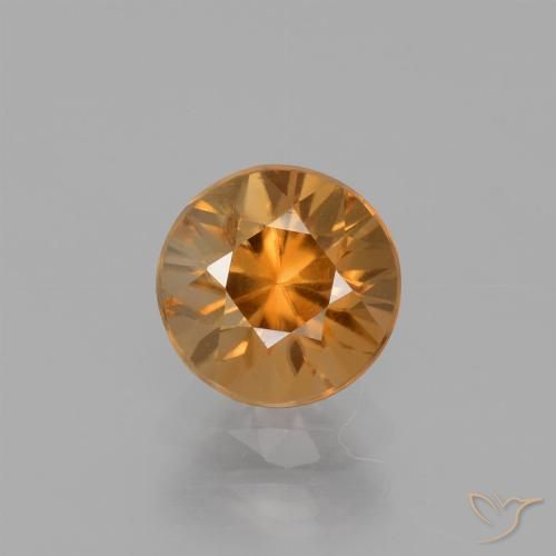 1.67ct Natural Laranja Médio Zircão, Redondo, VS