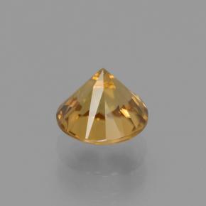 Zircão dourado natural 1,88ct, corte redondo, VS