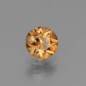 Zircão ouro natural 1,26ct, corte redondo, VVS