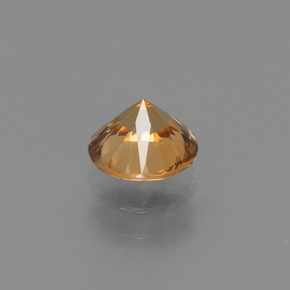 Zircão ouro natural 1,26ct, corte redondo, VVS