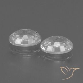 Pedras preciosas de Zircão Branco natural de 2.67 ct, oval, VVS-VS