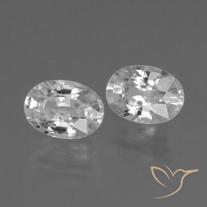 Pedras preciosas de Zircão Branco natural de 2.56 ct, oval, VVS