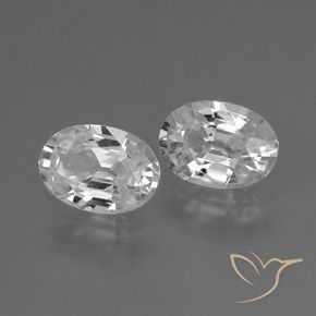 Pedras preciosas de Zircão Branco natural de 2.30 ct, oval, VVS