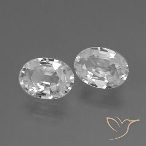 Pedras preciosas de Zircão Branco natural de 2.03 ct, oval, VS