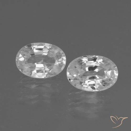 2.61ctw Natural Branco Zircão, oval, VS