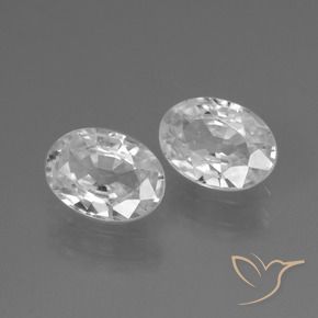 Pedras preciosas de Zircão Branco natural de 2.27 ct, oval, VVS