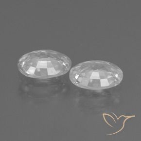 Pedras preciosas de Zircão Branco natural de 2.27 ct, oval, VVS