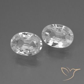 Pedras preciosas de Zircão Branco natural de 2.10 ct, oval, VVS-VS