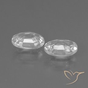 Pedras preciosas de Zircão Branco natural de 2.10 ct, oval, VVS-VS