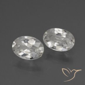 Pedras preciosas de Zircão Branco natural de 2.12 ct, oval, VVS-VS
