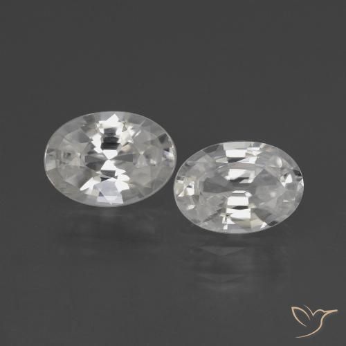 2.07ctw Natural Branco Zircão, oval, VS