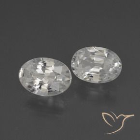 Pedras preciosas de Zircão Branco natural de 2.07 ct, oval, VS