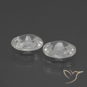 Pedras preciosas de Zircão Branco natural de 2.17 ct, oval, VS
