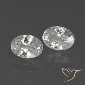 Pedras preciosas de Zircão Branco natural de 2.36 ct, oval, VVS