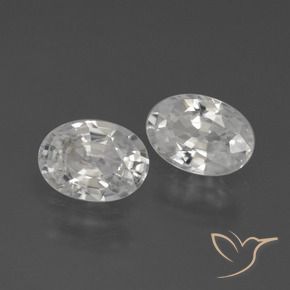 Pedras preciosas de Zircão Branco natural de 2.22 ct, oval, VVS-VS