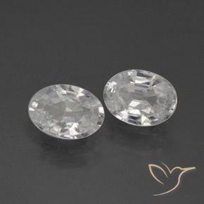 Pedras preciosas de Zircão Branco natural de 2.09 ct, oval, VVS-VS