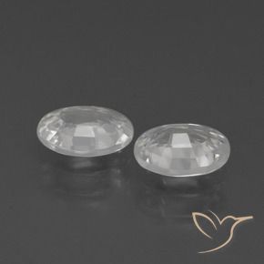 Pedras preciosas de Zircão Branco natural de 2.09 ct, oval, VVS-VS