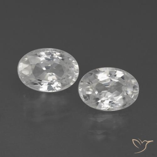 2.54ctw Natural Branco Zircão, oval, VS