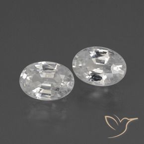 Pedras preciosas de Zircão Branco natural de 2.52 ct, oval, VS