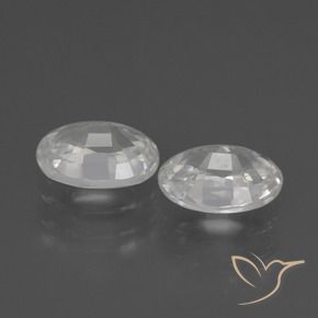 Pedras preciosas de Zircão Branco natural de 2.52 ct, oval, VS
