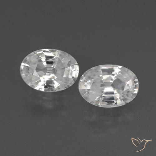 2.20ctw Natural Branco Zircão, oval, VS