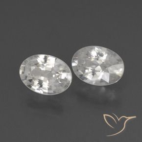 Pedras preciosas de Zircão Branco natural de 2.19 ct, oval, VS