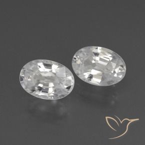 Pedras preciosas de Zircão Branco natural de 2.28 ct, oval, VVS