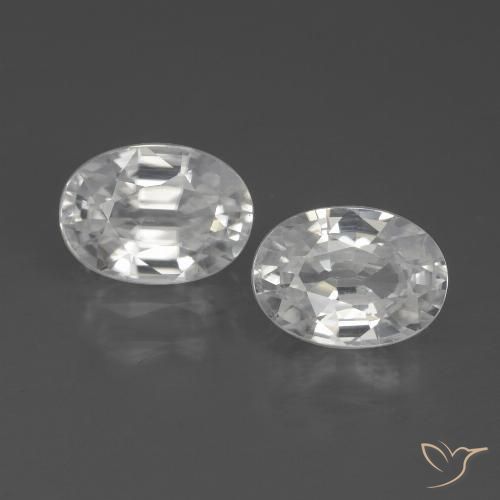 2.61ctw Natural Branco Zircão, oval, VVS